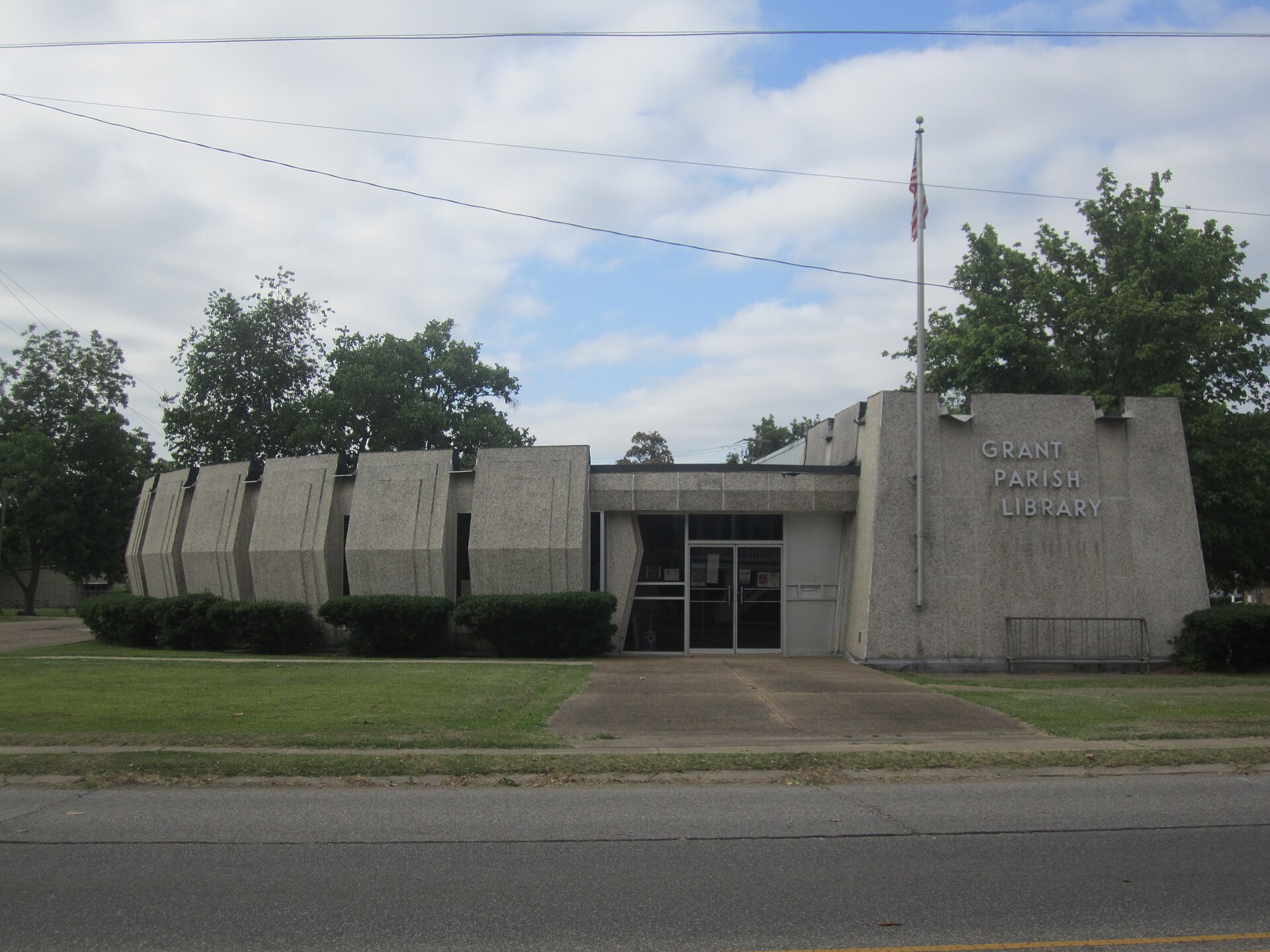Grant Parish Library building in Colfax, Louisiana